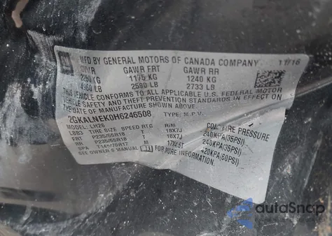 2017 GMC Terrain Sle-2 from USA, damaged, VIN 2GKALNEK0H6246508